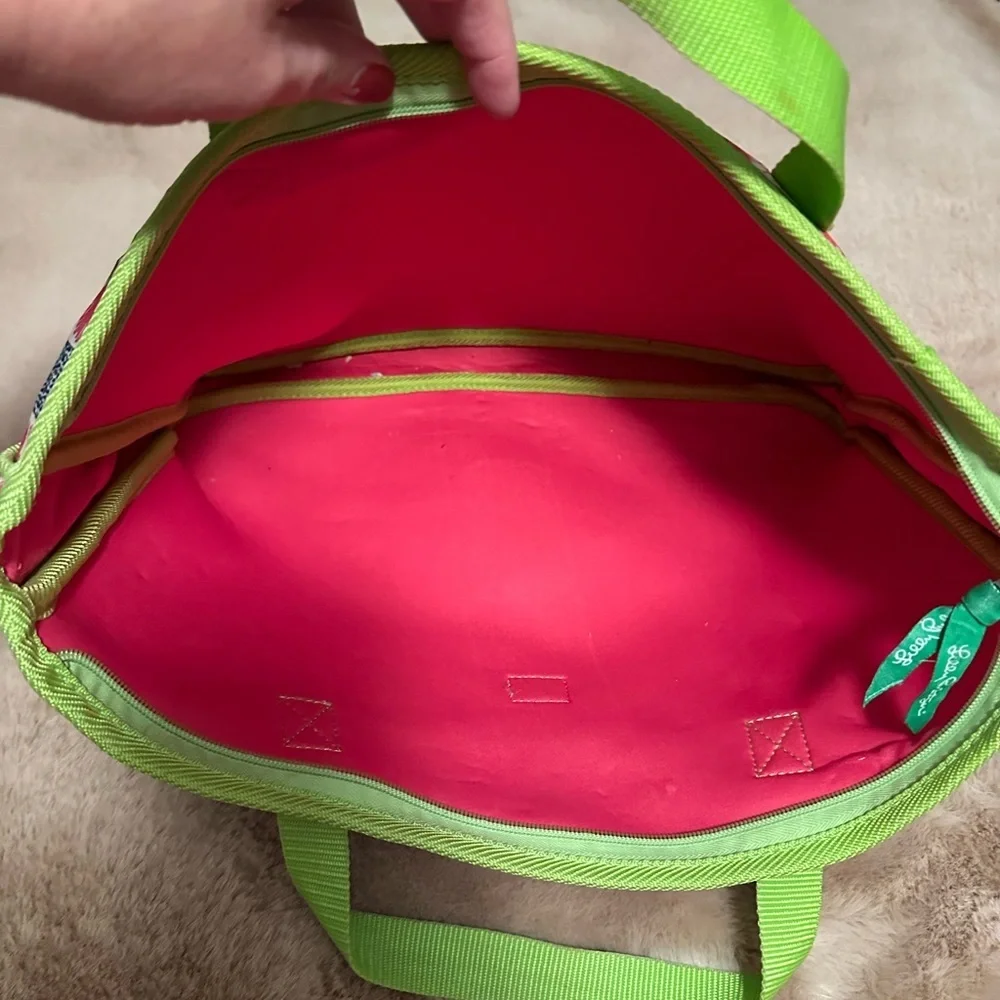 Lilly pulitzer patch day computer bag